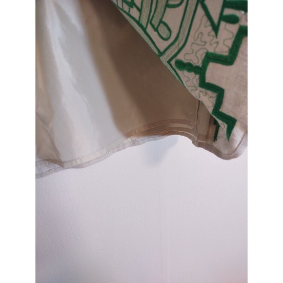 Madison Women's 100% Linen Skirt Beige/Green  Size L - Picture 5 of 7